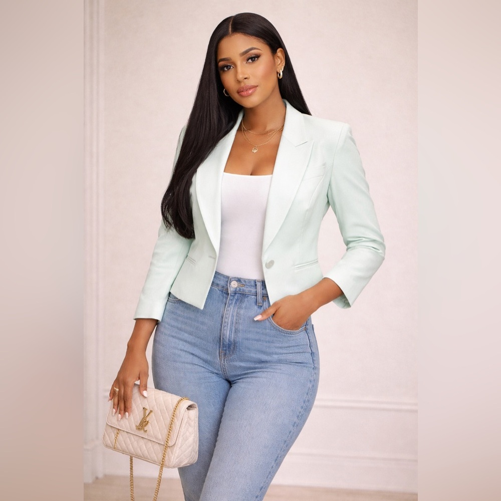 Express Women's Mint Blazer